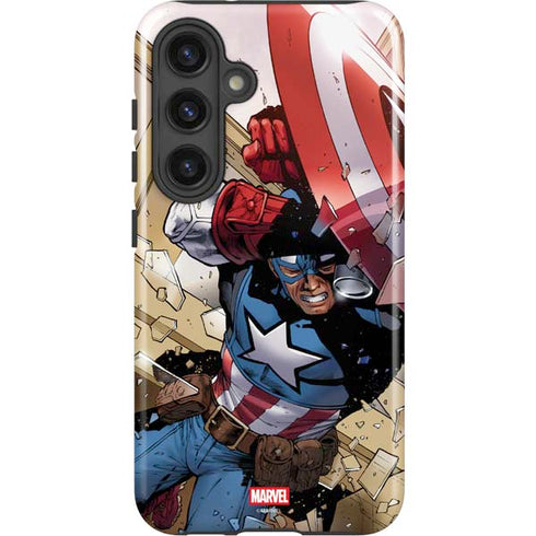 Marvel Captain America Epic Shield Break Galaxy S25 Impact Case